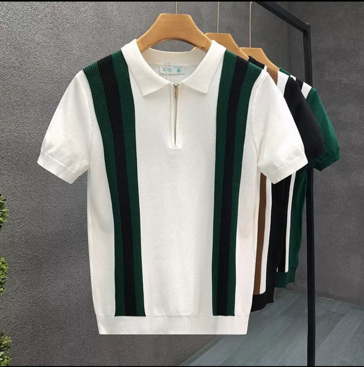 Italian Silk knitted short sleeve polo